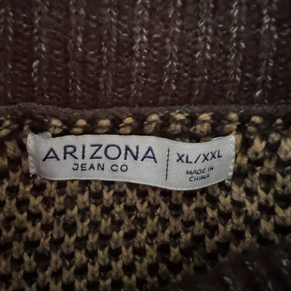 Arizona Juniors Womens Mock Neck Long Sleeve Plaid Pullover Sweater-Sz. XL/XXL - Picture 2 of 8